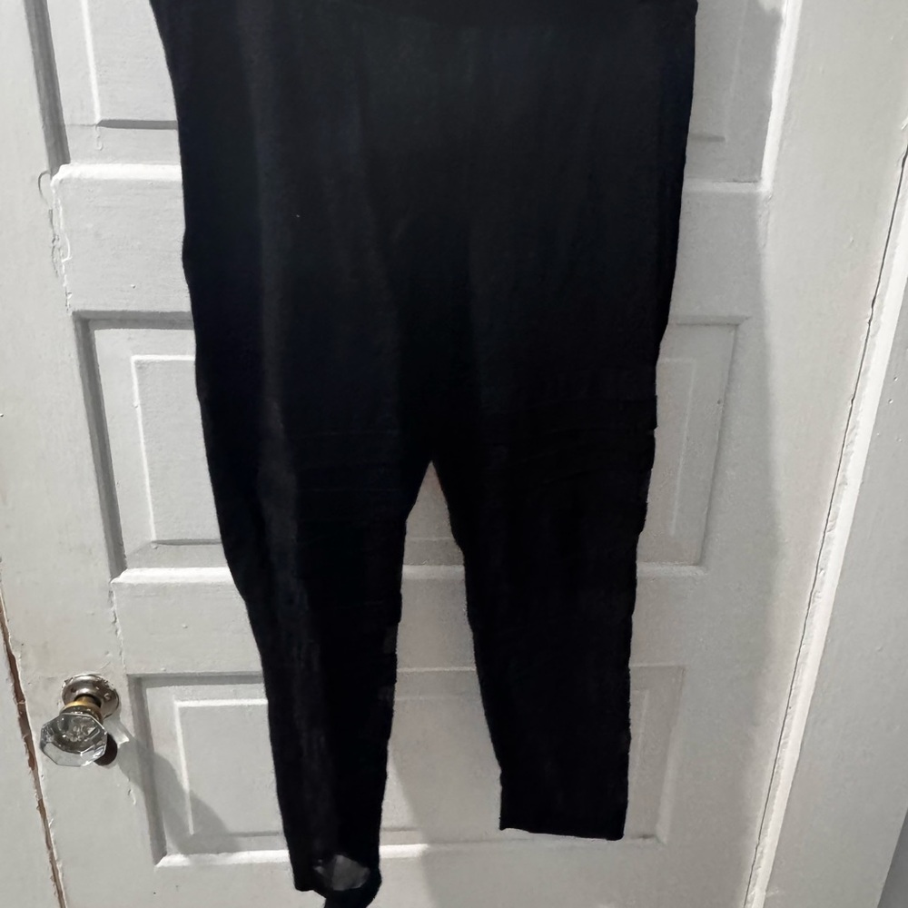 Torrid Black Strappy and Mesh Leggings